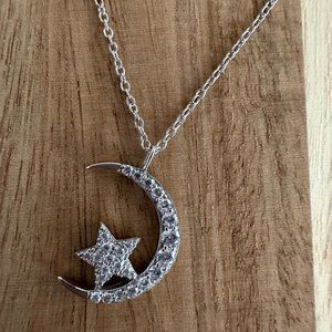 Moon and Star Necklace